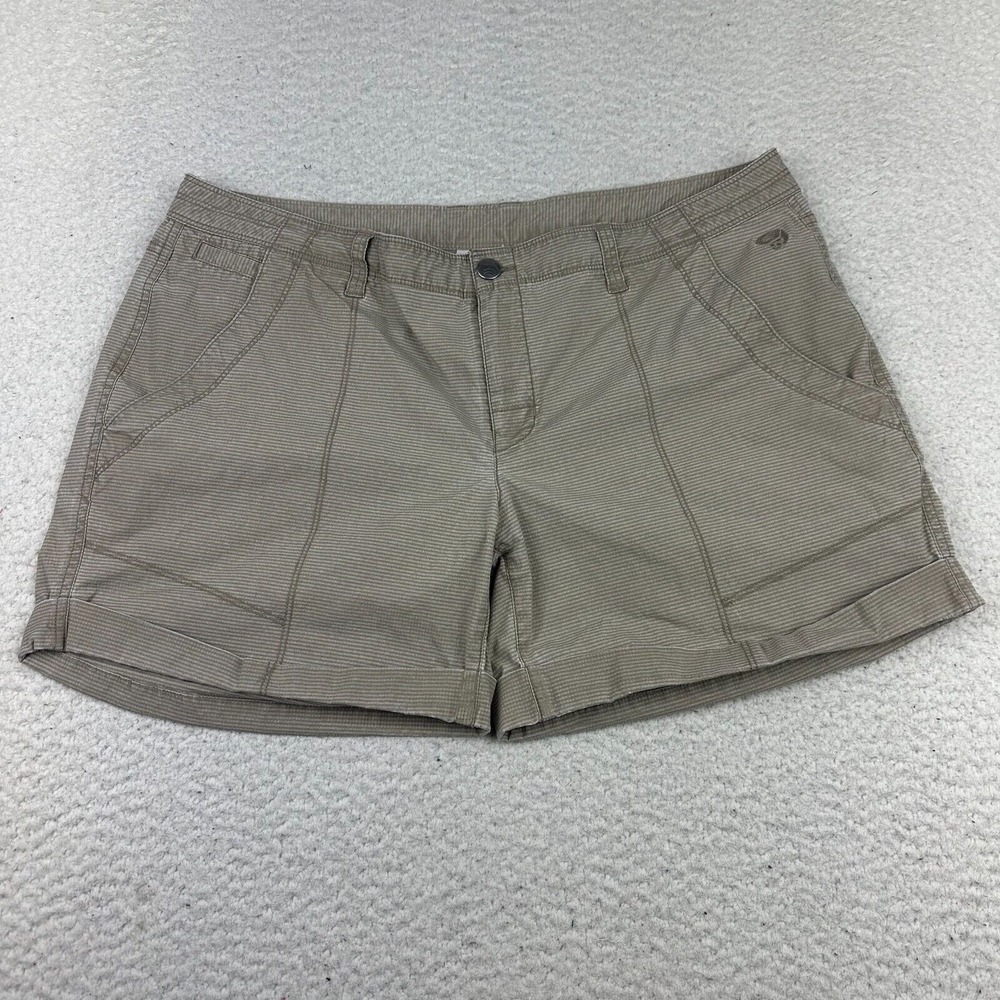 Mountain Hardwear Shorts Womens 12 Khaki Outdoor Hiking Casual Stretch 5"